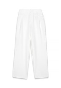 WIDE LEG MID WAIST POCKET DETAIL - Nohavice - white