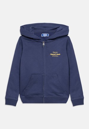 Jack & Jones Junior, JORNORREBRO TYPO BACK ZIP HOOD - Φούτερ με φερμουάρ - crown blue
