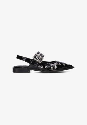 Notre-V, Ankle strap ballet pumps - zwart