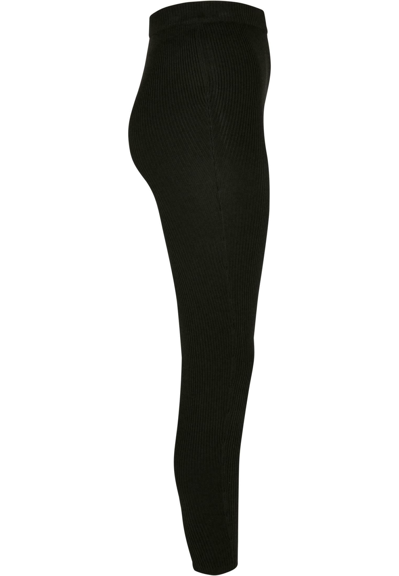 Urban Classics RIB KNIT - Leggings - Trousers - black - Zalando