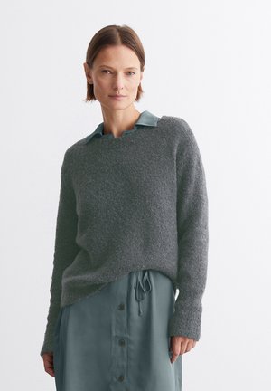 Marc O'Polo BOUCLÉ  - Fleece jumper - deep emerald