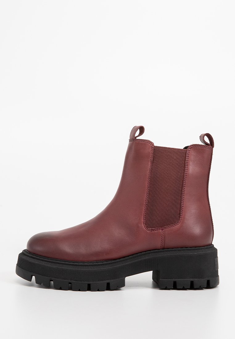 CAFèNOIR Enkellaarsjes met plateauzool bordeauxrood CAFèNOIR Enkellaarsjes met plateauzool bordeauxrood