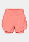 ROAD SHORT - Short 2 en 1 - dark pink clay