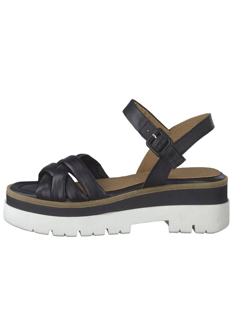 Damen Riemchensandalen | Marco Tozzi Keilsandalette black/schwarz - PU40337 Damen Riemchensandalen | Marco Tozzi Keilsandalette black/schwarz - PU40337