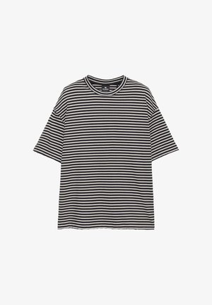 PULL&BEAR, BOXY STRIPED - T-SHIRT - Majica kratkih rukava s printom - dark-blue denim