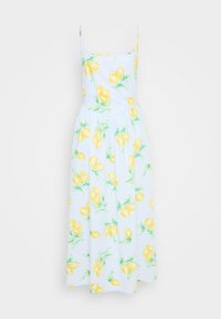 SCOOP NECK DIPPED WAIST MIDI - Freizeitkleid - light blue/yellow