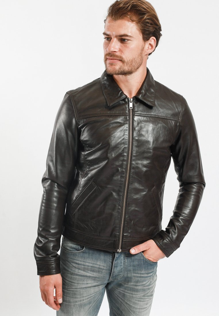Lee Cooper Leren jas bruin
