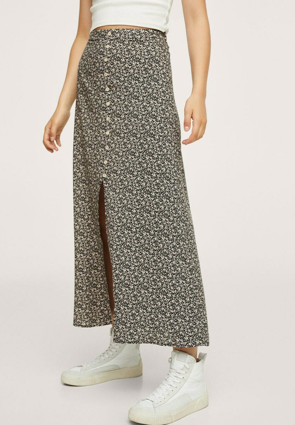 jupe longue leopard mango