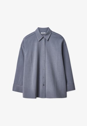 NA-KD STRIPED - Hemdbluse - grey pinstripe