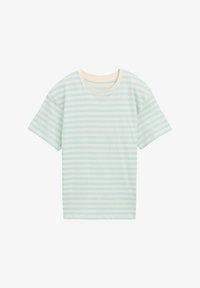 Selected, turquoise white stripe
