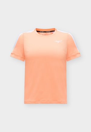 Mizuno, TENNIS SHORT SLEEVE TEE - Спортна тениска - flamingo coral