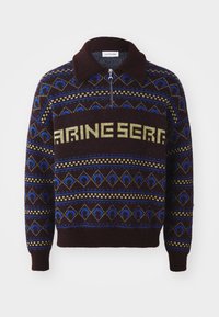 MARINE SERRE JACQUARD CREWNECK UNISEX - Džemperis - deep brown