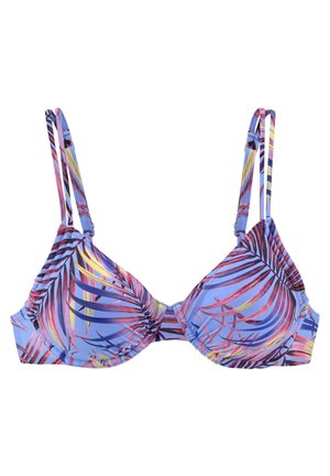 Bikini-Top - himmelblau bedruckt