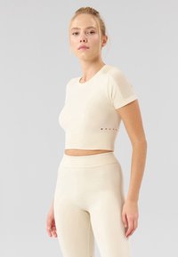 Even&Odd active - SEAMLESS  - Lihtne T-särk - beige Väikepilt 1