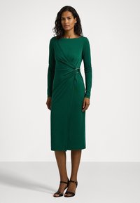 Lauren Ralph Lauren JERSEY LONG-SLEEVE COCKTAIL DRESS - Žerzejové šaty - deep emerald