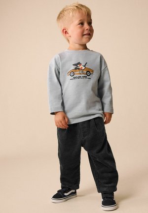 Next, REGULAR FIT - TEXTURED CORDUROY TROUSERS - Bukser - charcoal grey