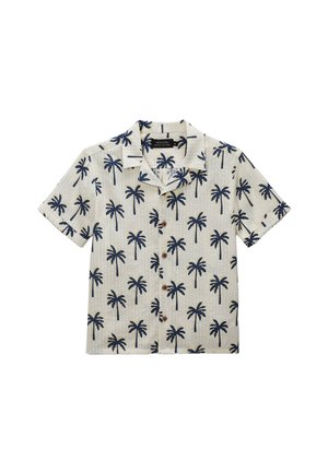 MANCHES COURTES IMPRIMÉ EN SEERSUCKER - Chemise - ecru