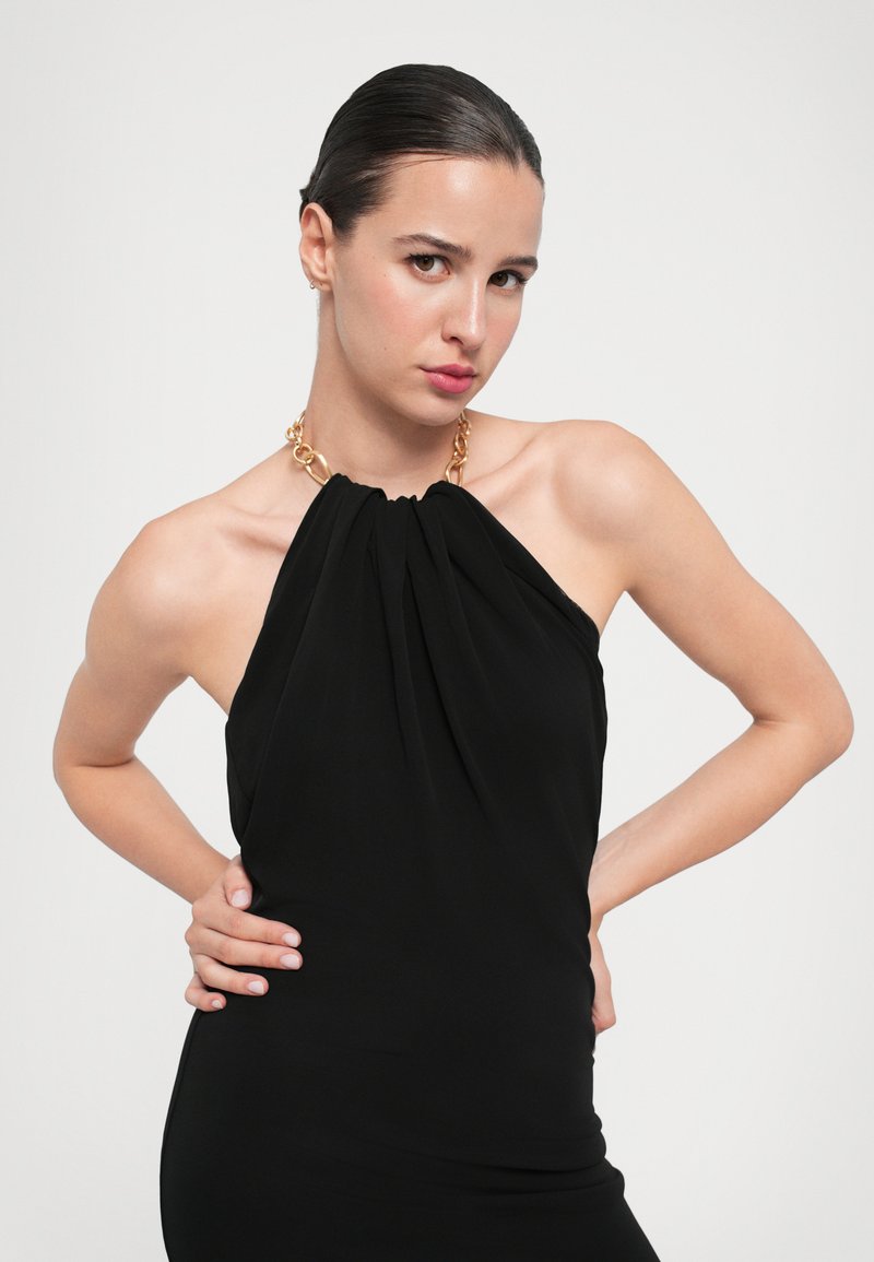 cult gaia black dress with gold CULT GIA JENA DRESS IN BLACK main image 0