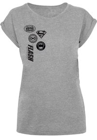 F4NT4STIC DC COMICS JUSTICE LEAGUE ICONS CLUSTER - T-shirts med print - heather grey