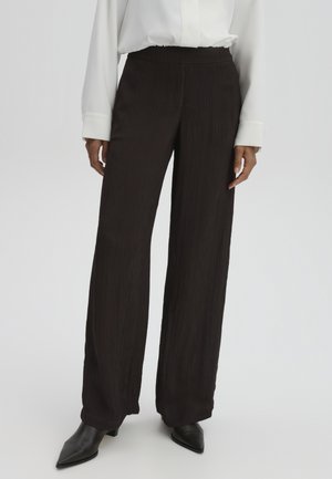 someday., MID RISE RELAXED FIT - Stoffhose - dark truffle