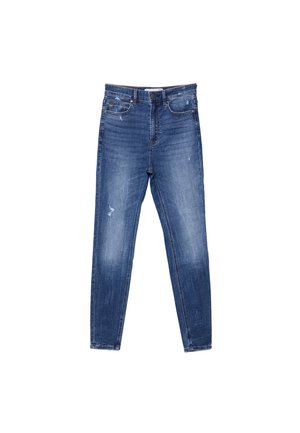 Stradivarius MIT SEHR BUND  - Jeans Skinny - blue denim