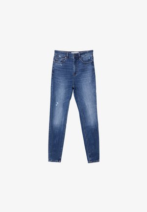 Stradivarius MIT SEHR BUND - Jeans Skinny Fit - blue denim