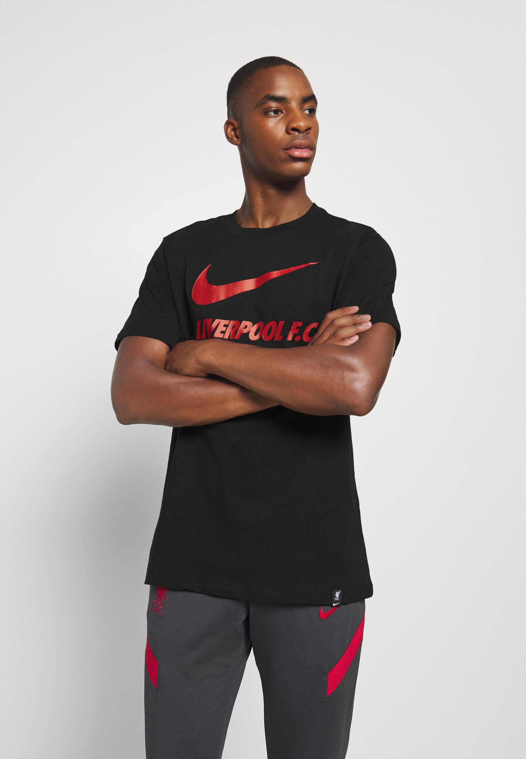 lfc nike mens training ground grey tee