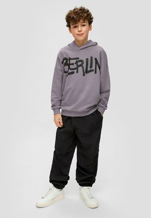 s.Oliver MIT SCHRIFTPRINT - Kapuzenpullover - grau