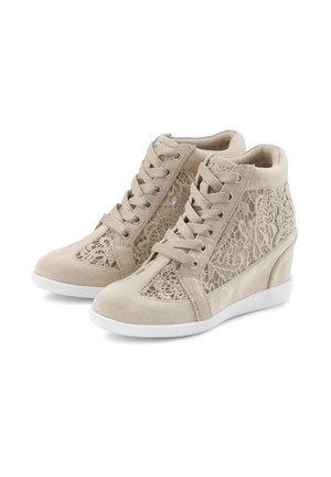 Keilstiefelette - beige