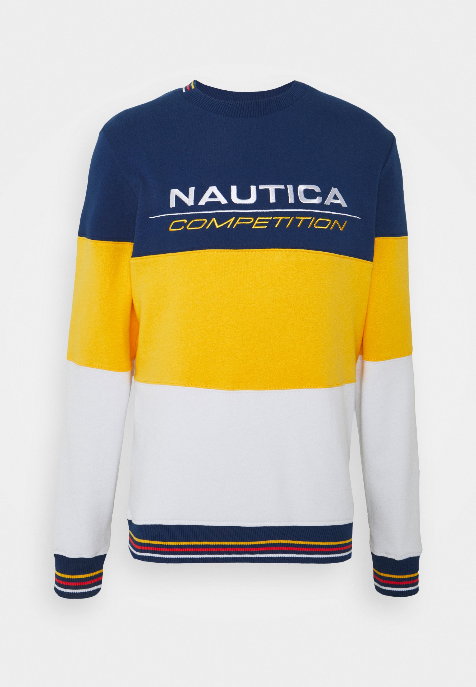 SUDADERA NAUTICA GRIS LOGO CREWNECK