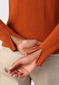 pure cashmere SIMPLE HIGH NECK SWEATER - Pulover - heather orange