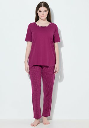 PUNKTE RUNDHALS HALBARM SET - Pyjama set - fuchsia pink