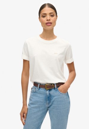 Superdry & Co ESSENTIAL LOGO SLUB - Camiseta básica - off white