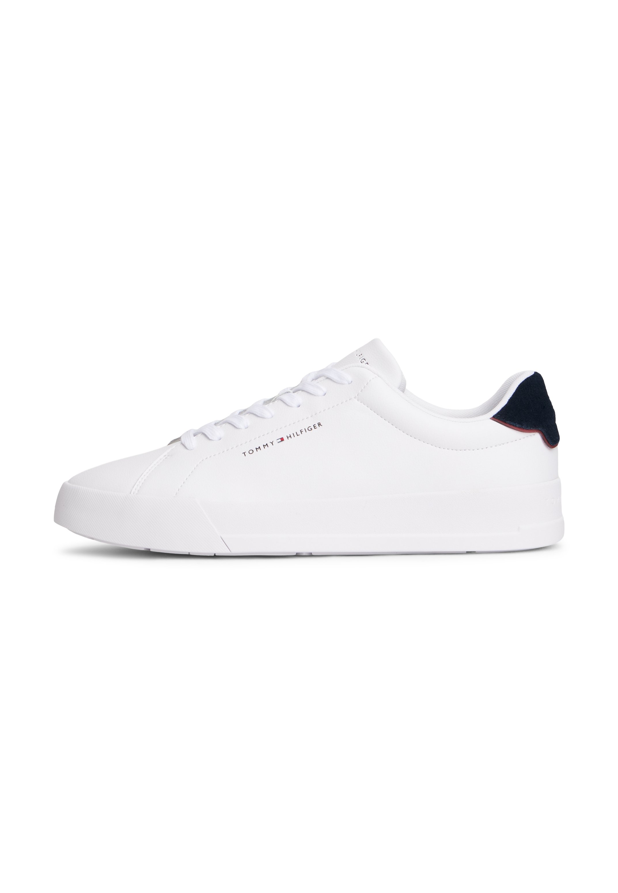 TH COURT CORE ESSENTIAL LEATHER - Sneakers basse - white/navy blue