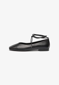 LEATHER - Ballerines - black