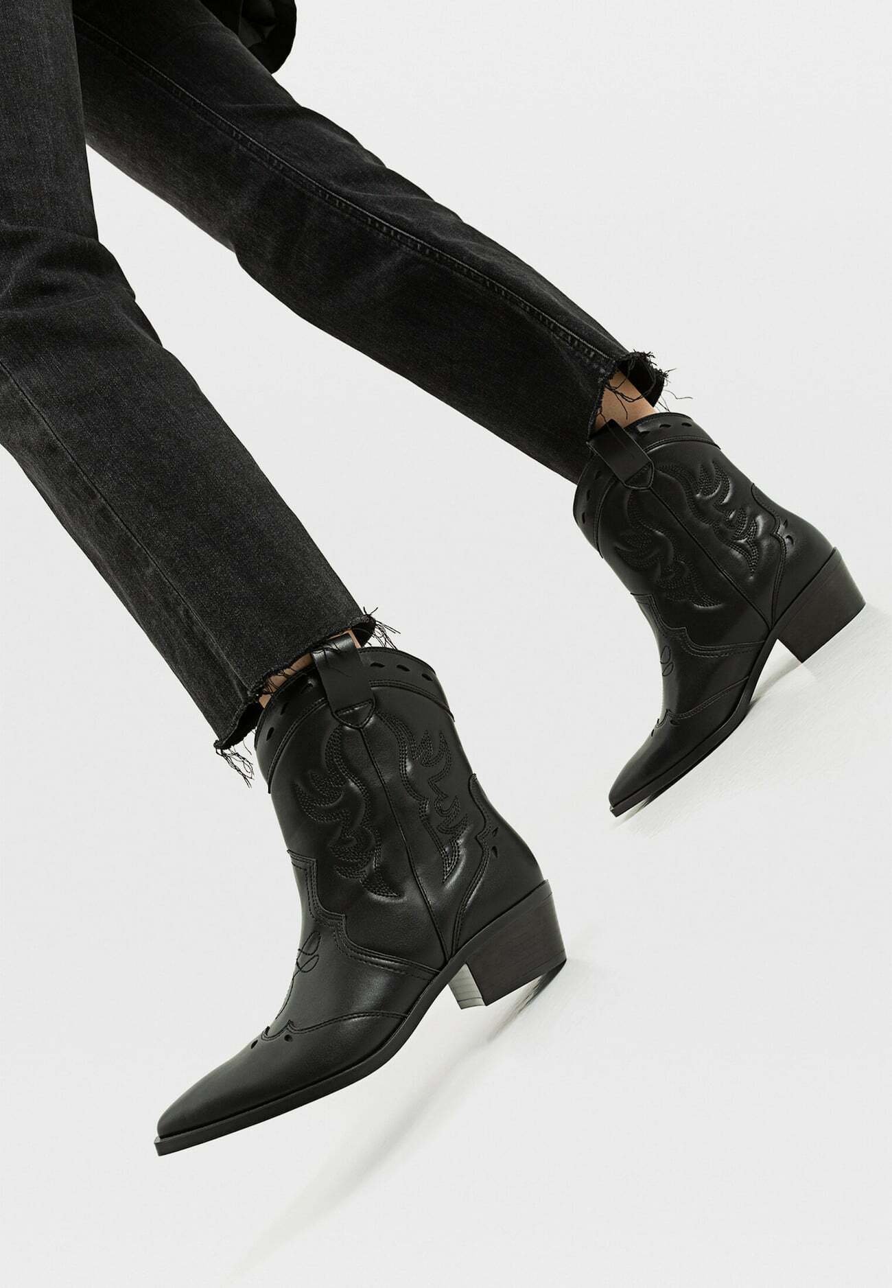 Stradivarius Stivali texani / biker - black/nero - Zalando.it