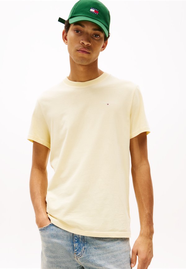 SLIM LINEAR CHEST TEE  - Basic T-shirt - custard cream
