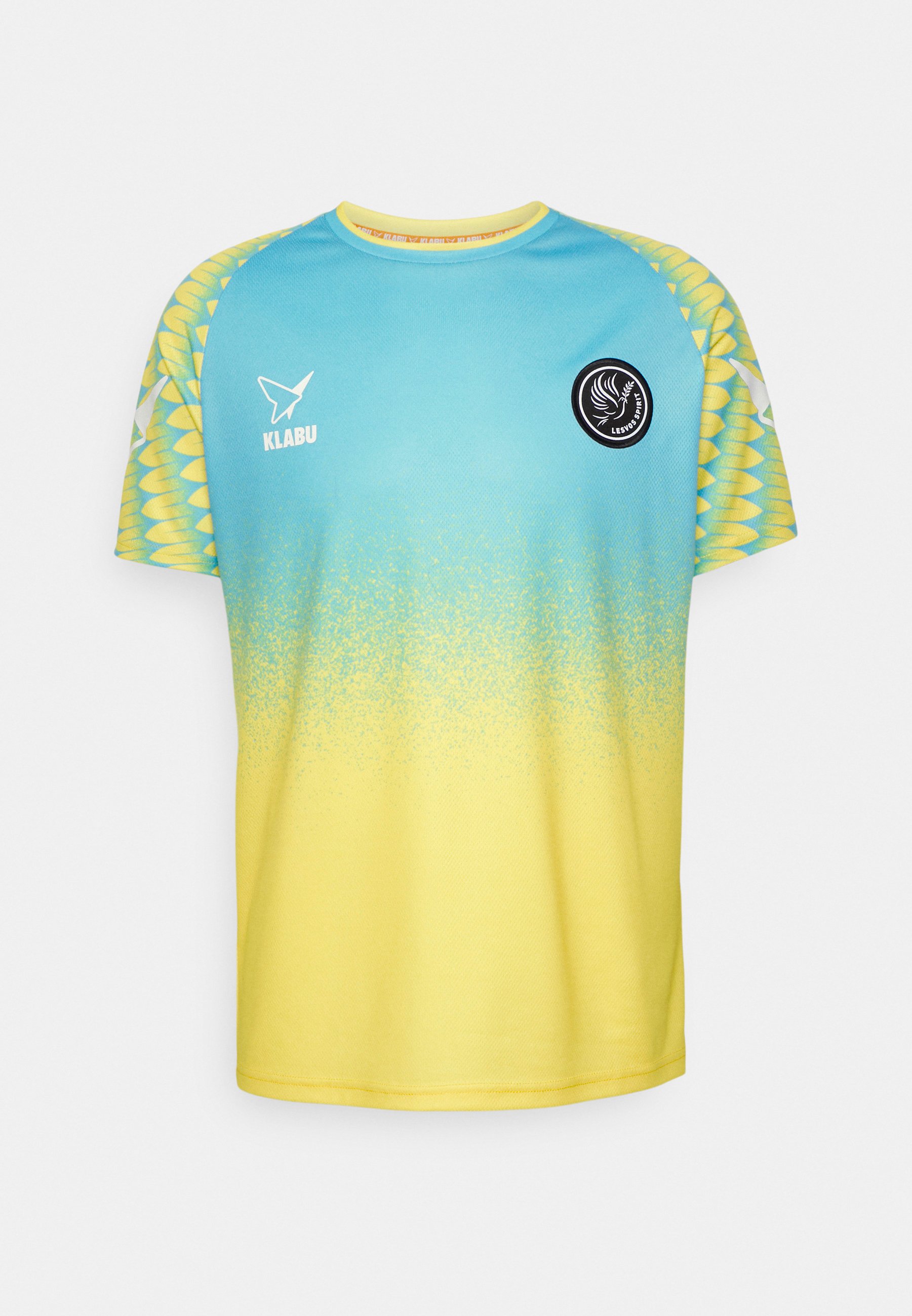 KLABU LESVOS SPIRIT HOME - T-shirt print - yellow/light blue/geel -  Zalando.nl