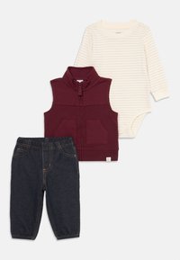 SET-Chaleco-lightbrown/blue