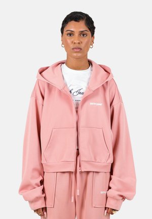 Felpa con zip - pink