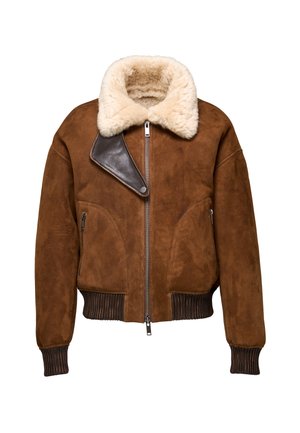 Giacca di pelle - camel