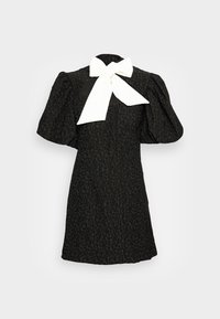 FAUNA JACQUARD MINI DRESS - Vestido de cocktail / Vestido de festa - black