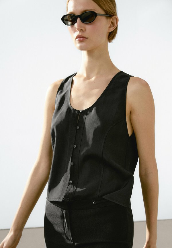 WITH BUTTONED FRONT STITCHING - Waistcoat