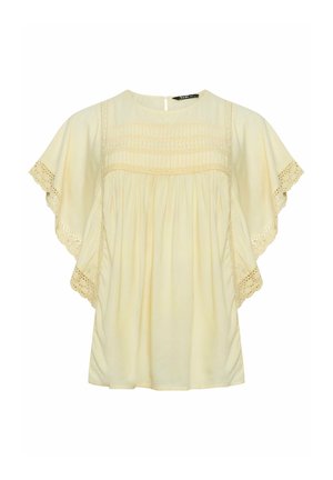 Yours Clothing, PLUS SIZE CROCHET TOPS - Bluse - lemon