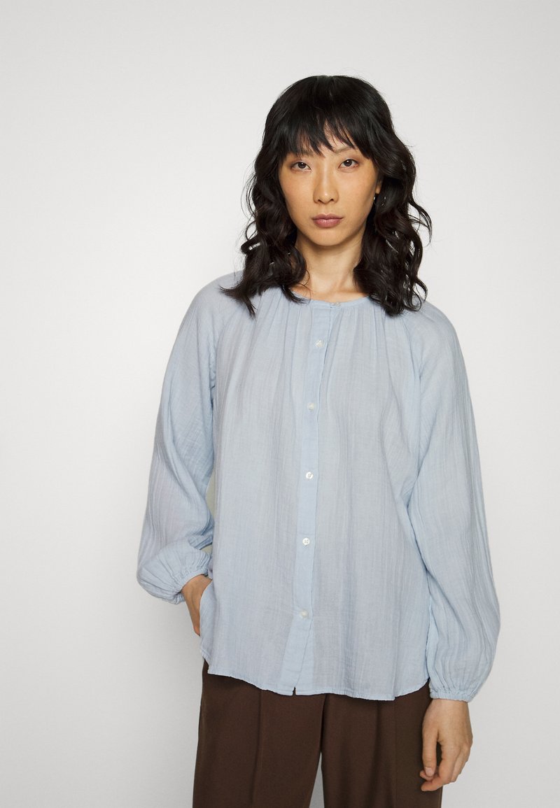 GAP CRINKLE GAUZE Blouse poolside blue/noir ZALANDO.FR