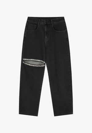 Karo Kauer Label, BEKLEIDUNG DENIM PANTS CUTOUT DIAMOND - Wide Leg - black