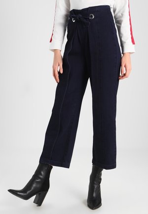 Široké džíny - dark-blue denim