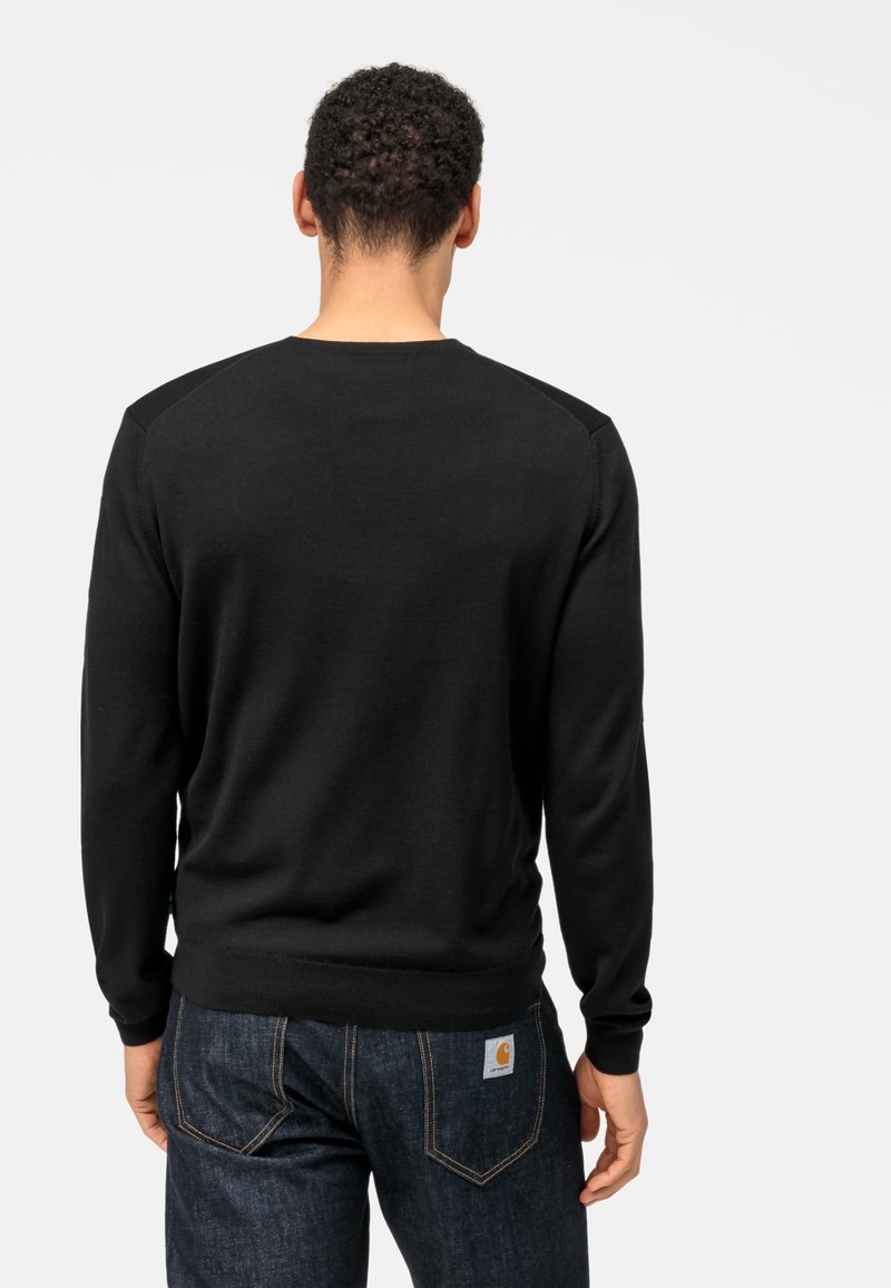 Maglione Uomo COOFANDY Con Scollo A V, Slim Fit, Maniche Lunghe, In Misto Elasticizzato, Taglia L, Nero