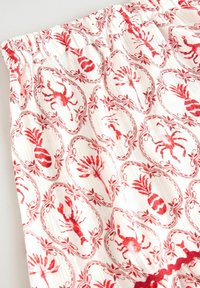Next TIERED - Maxi sukně - ecru red lobster print
