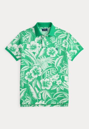 CUSTOM SLIM FIT TROPICAL MESH SHIRT - Poloshirt - biscay green
